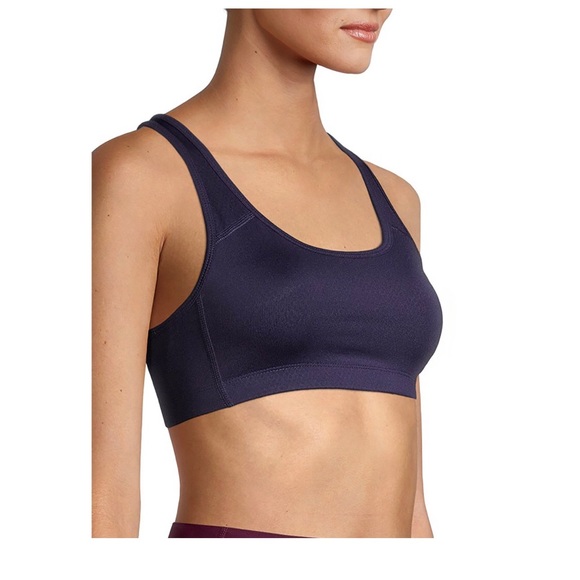 ATHLETIC WORKS Womens Activewear Sports Bra Size Large Purple Razorback NWD - Picture 3 of 6